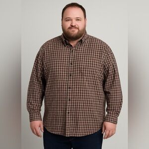 Cremieux Classic Fit Buffalo Plaid Reversible Long Sleeve Woven Shirt Sz 2XB